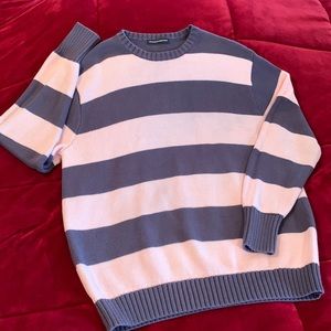 Brandy Melville Denim and Pink oversized sweater